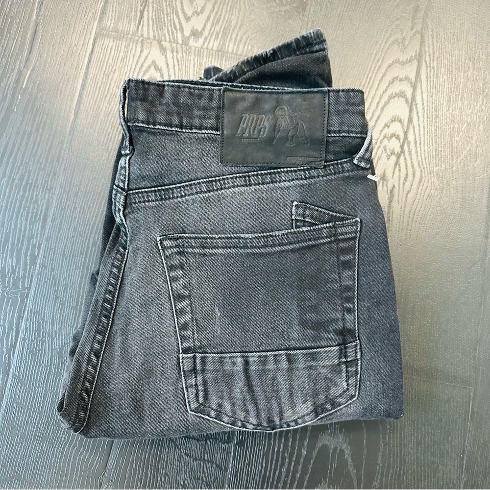 PRPS Dark Gray Men's Distressed Jeans